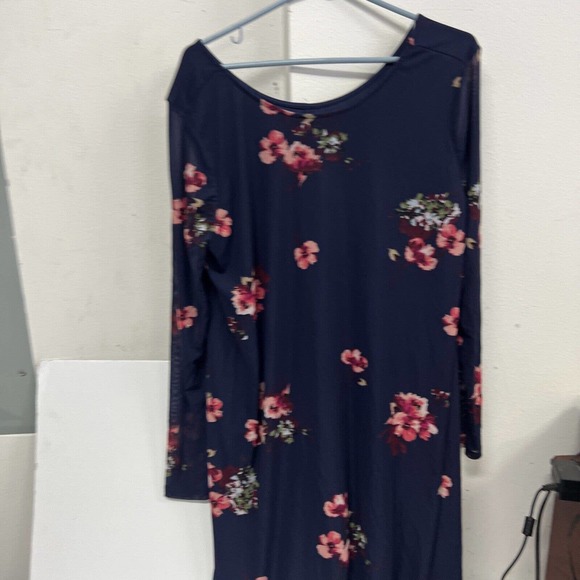 Isabel Maternity Womens XL 3/4 Sleeve Blouse Navy Floral - Picture 1 of 10